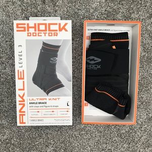 Shock Doctor Ultra Knit ankle brace with stays & figure 6 straps large level 3